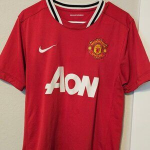 2011/2012 Manchester United Jersey Red Medium Vintage